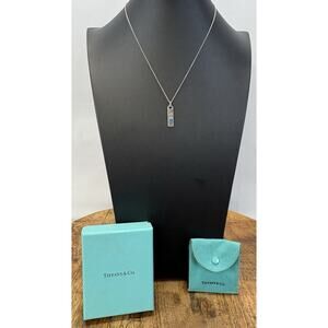Vintage Tiffany & Co. NY 20 Bar Pendant 18" Silver 925 Necklace 13.1 W/Box